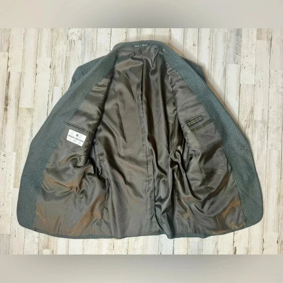 Pierre Balmain Wool Alpaca Blazer Jacket Green Size 39S - Picture 9 of 11